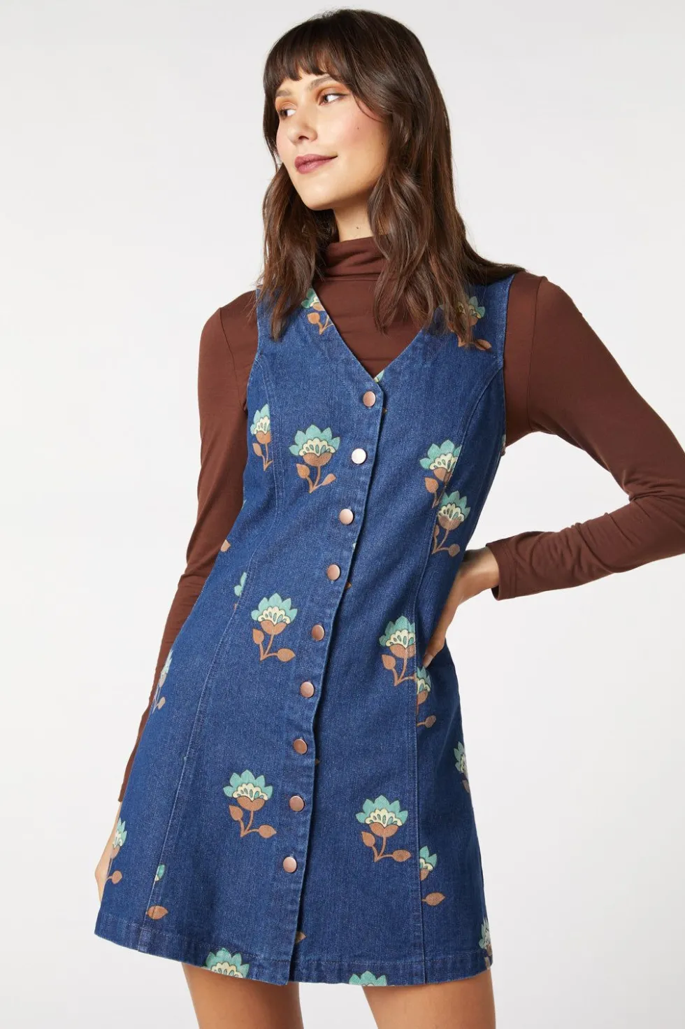 denim smocked maxi dress 1990s Long Sleeve Dress, sz. XL Soft denim Tencel fabric multiplevariant Colour:COASTAL STONE WASH Kennedy Blue Zoey Chiffon